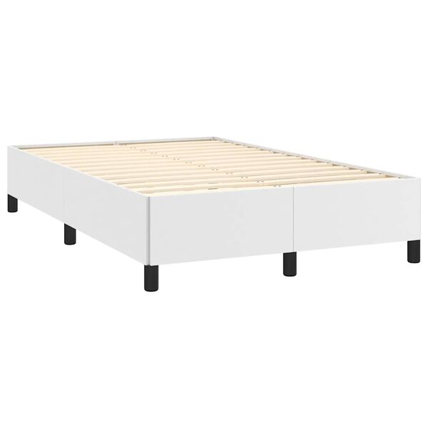 vidaXL Krevet box spring s madracem bijeli 120x190 cm od umjetne kože
