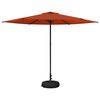 vidaXL Vrtni Parasol s Podnožjem 300 x 300 cm Poliester Pravokutni
