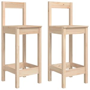 vidaXL Barske stolice 2 kom 40 x 41,5 x 112 cm od masivne borovine