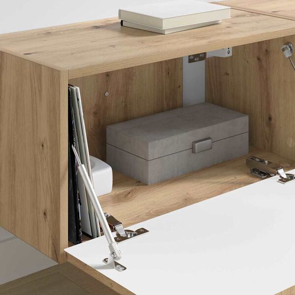 vidaXL TV zidni ormar 2 pcs Umjetnička hrastovina 60 x 31 x 29,5 cm