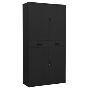 vidaXL Uredski ormarić antracit 90 x 40 x 180 cm čelični