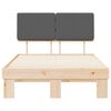 vidaXL Krevetni okvir s tapiciranim uzglavljem Tamno siva 120 x 200 cm