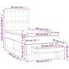 vidaXL Box spring krevet s madracem tamnozeleni 90x190 cm bar&scaron;unasti