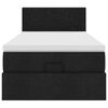 vidaXL Otomanski krevet s madracem crni 100x200 cm tkanine