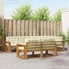 vidaXL Set vanjskih sofa s jastukom 7 pcs Prirodna i krem