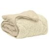 vidaXL Ljetni pokrivač Krema 135 x 200 cm Mikrofibra i teddy flis