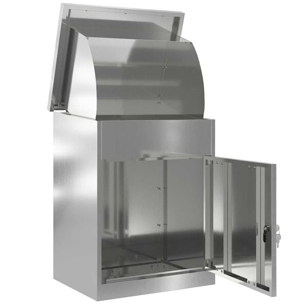 vidaXL Sandučić za pakete Crna 47,5 x 38 x 59 cm Cinkani čelik