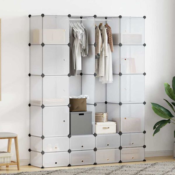 vidaXL Modularni ormarić s 18 pretinaca bijeli 37 x 146 x 180,5 cm