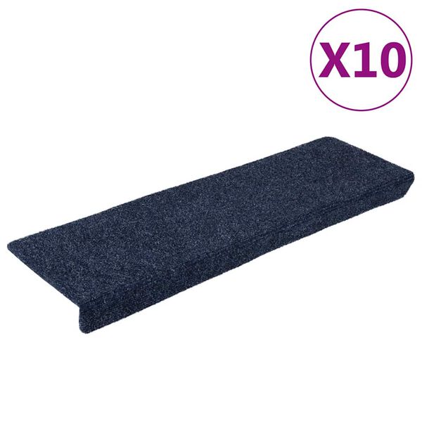 vidaXL Prostirke za stepenice samoljepljive 10 kom 65x21x4 cm antracit pravokutni rub