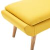 vidaXL Niska stolica s tabureom žuta od tkanine