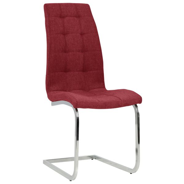 vidaXL Konzolne blagovaonske stolice od tkanine 4 kom crvena boja vina