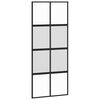 vidaXL Klizna vrata crna 90 x 205 cm od kaljenog stakla i aluminija
