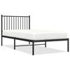vidaXL Metalni okvir za krevet s uzglavljem crni 90x190 cm