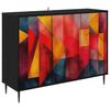 vidaXL Kreveta HEESCH Crni hrast 102 x 33 x 76 cm Konstruirano drvo
