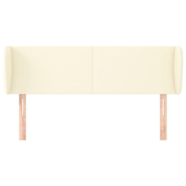 vidaXL Uzglavlje s u&scaron;ima krem 147x23x78/88 cm od umjetne kože