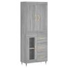 vidaXL Visoka komoda siva sonome 69,5x34x180 cm od konstruiranog drva