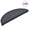 vidaXL Prostirke za stepenice 30 kom 56x17x3 cm tamno sive i plave poluokrugle