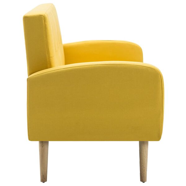 vidaXL Trosjed od tkanine žuti