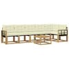 vidaXL Set vanjskih sofa 7 kom. Bijela i krem