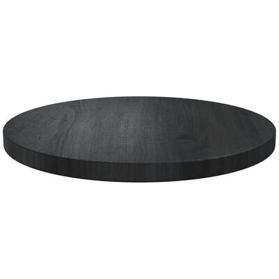 vidaXL Ploča za stol crna Ø 40 x 2,5 cm od masivne borovine