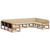vidaXL Set vanjskih sofa 9 kom. Prirodna i bež