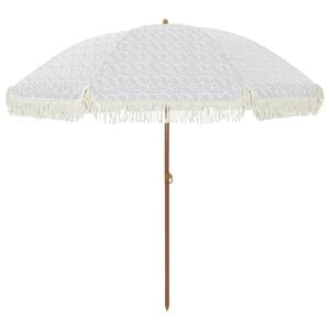 vidaXL Suncobran za plažu 205 x 205 x 210 cm Poliester i čelik Kružni