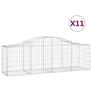 vidaXL Lučne gabionske ko&scaron;are 11 kom 200x50x60/80 cm pocinčano željezo