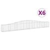 vidaXL Lučne gabionske ko&scaron;are 6 kom 400x30x40/60 cm pocinčano željezo