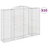 vidaXL Lučne gabionske ko&scaron;are 10kom 300x50x200/220cm pocinčano željezo