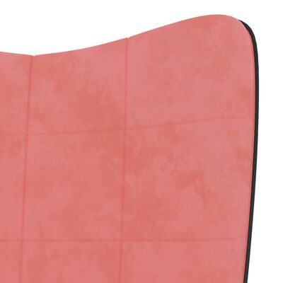 vidaXL Stolica za opuštanje s osloncem za noge ružičasta baršun/PVC