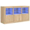 vidaXL Komoda s LED svjetlima boja hrasta sonome 123x37x67 cm