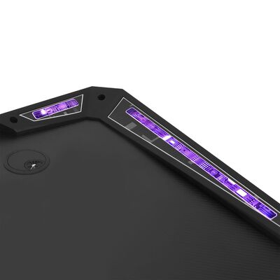 vidaXL Igraći stol LED u obliku slova Y crni 110 x 60 x 75 cm