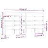 vidaXL Uzglavlje 160 x 3 x 80 cm od masivne borovine