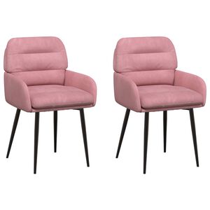 vidaXL Trpezarijske stolice 2 pcs Bar&scaron;un Ružičasta 59 x 59,5 x 90 cm