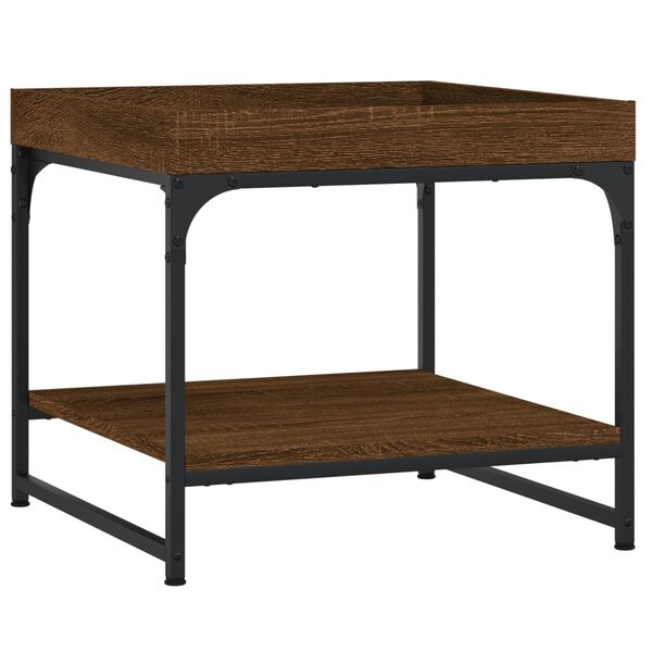 vidaXL Stolić za kavu boja hrasta 49,5x49,5x45 cm konstruirano drvo