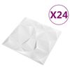 vidaXL Zidne panele 24 pcs Dijamant bijela 50 x 50 cm XPS pjena