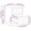 vidaXL Noćni ormar s ladicama 2 pcs Staro drvo 39 x 39 x 47.5 cm