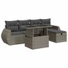 vidaXL 6-dijelni set vrtnih sofa od poliratana s jastucima sivi