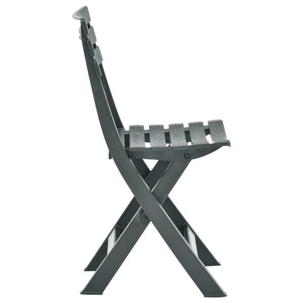 vidaXL Sklopive vrtne stolice 2 kom plastične zelene