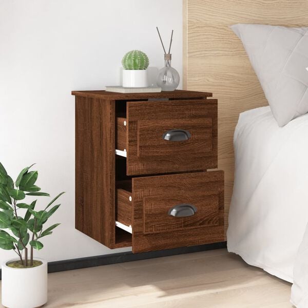 vidaXL Zidni noćni ormarić smeđeg hrasta 41,5x36x53 cm