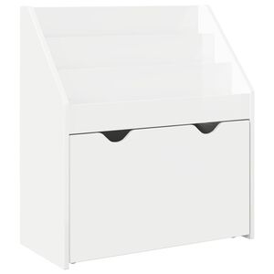 vidaXL Polica za knjige za djecu Visoki sjaj bijela 60 x 29,5 x 69 cm