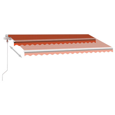 vidaXL Samostojeća automatska tenda 450 x 300 cm narančasto-smeđa