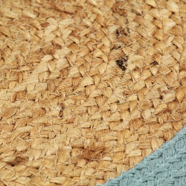 vidaXL Podmetači 6 kom prirodna i zelena boja 38 cm od jute i pamuka