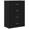 vidaXL Kreveta Crni hrast 60 x 31 x 84 cm Konstruirano drvo