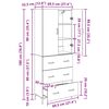 vidaXL Highboard Zidne Crni hrast 69,5 x 34 x 180 cm Konstruirano drvo