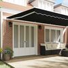 vidaXL Skrovita tenda Crna 600 &times; 350 cm Poliester i metal