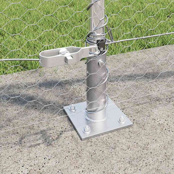 vidaXL Stup za ogradu Srebrno 50 x 0,8 m (25 mm mreža) Čelik