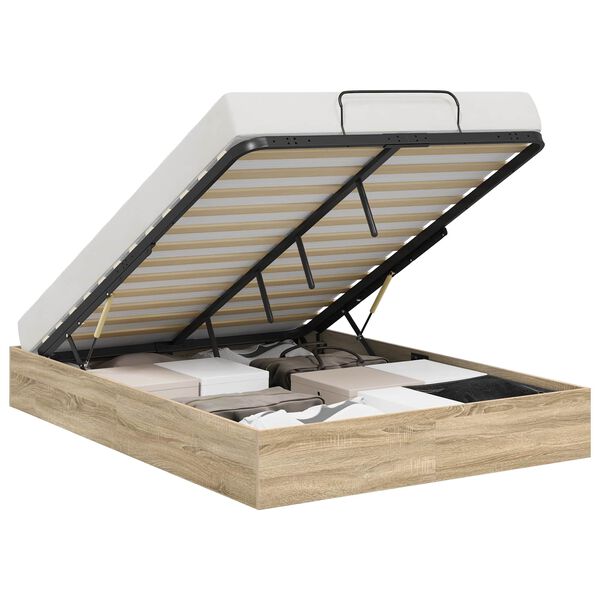 vidaXL Otomanski krevet s pohranom Sonoma hrast 193 x 140 x 25 cm