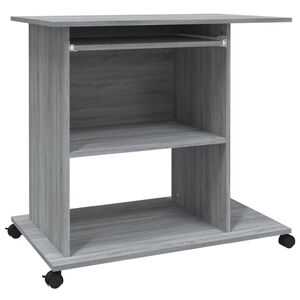 vidaXL Stol za računalo boja hrasta 80 x 50 x 75 cm konstruirano drvo