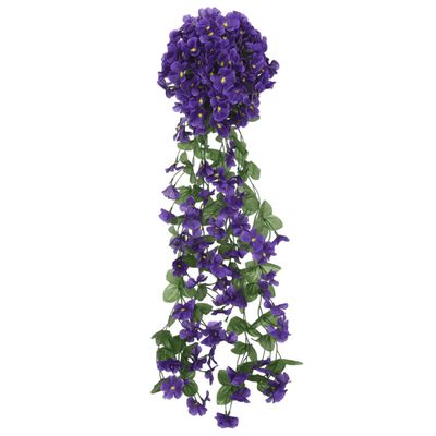 vidaXL Vijenci od umjetnog cvijeća 3 kom tamnoljubičasti 85 cm